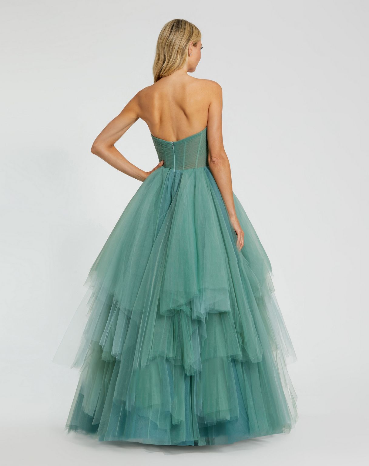 Mac Duggal 20772 Long Ruffle Prom Ballgown
