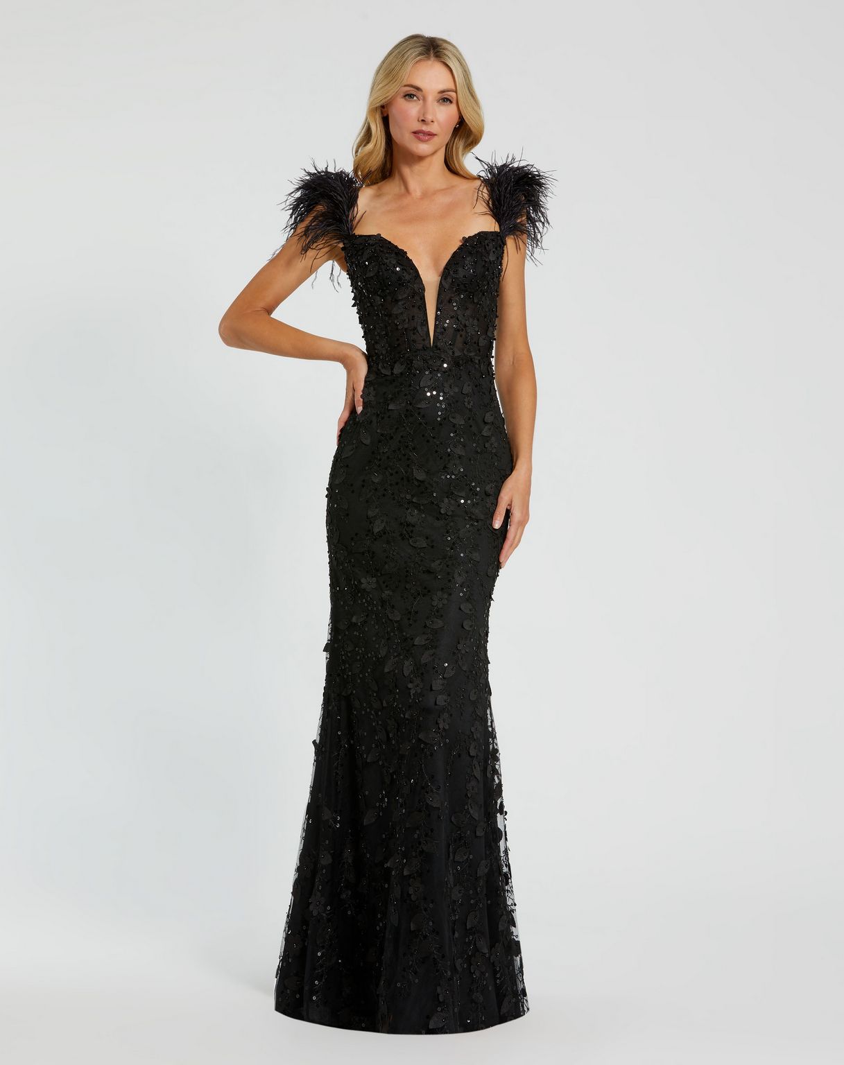 Long Fitted Feather Straps Prom Dress Fitted Feather Straps Long Prom The Dress Outlet Long Fitted Feather Straps Prom Dress Fitted Feather Straps Long Prom The Dress Outlet