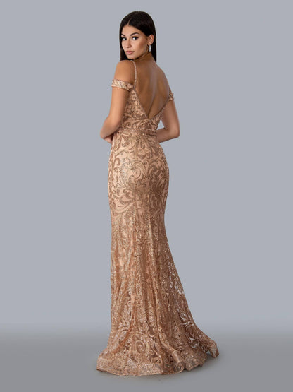 Stella Couture 21044 Long Off Shoulder Evening Dress