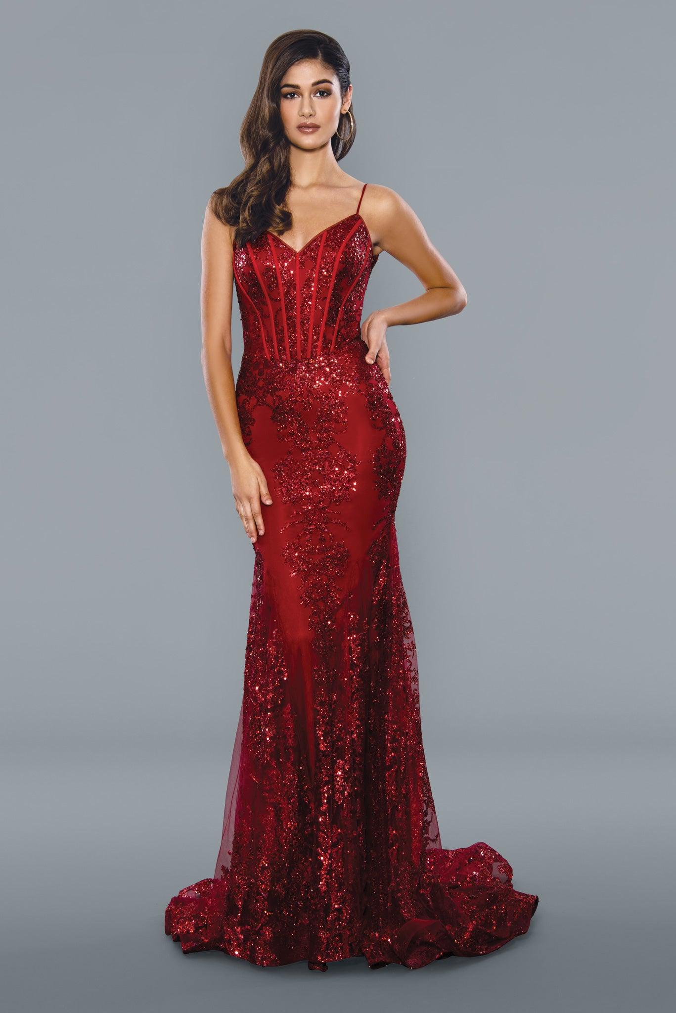 Long Sparkling Evening Gown 