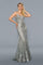 Long Sparkling Evening Gown Silver
