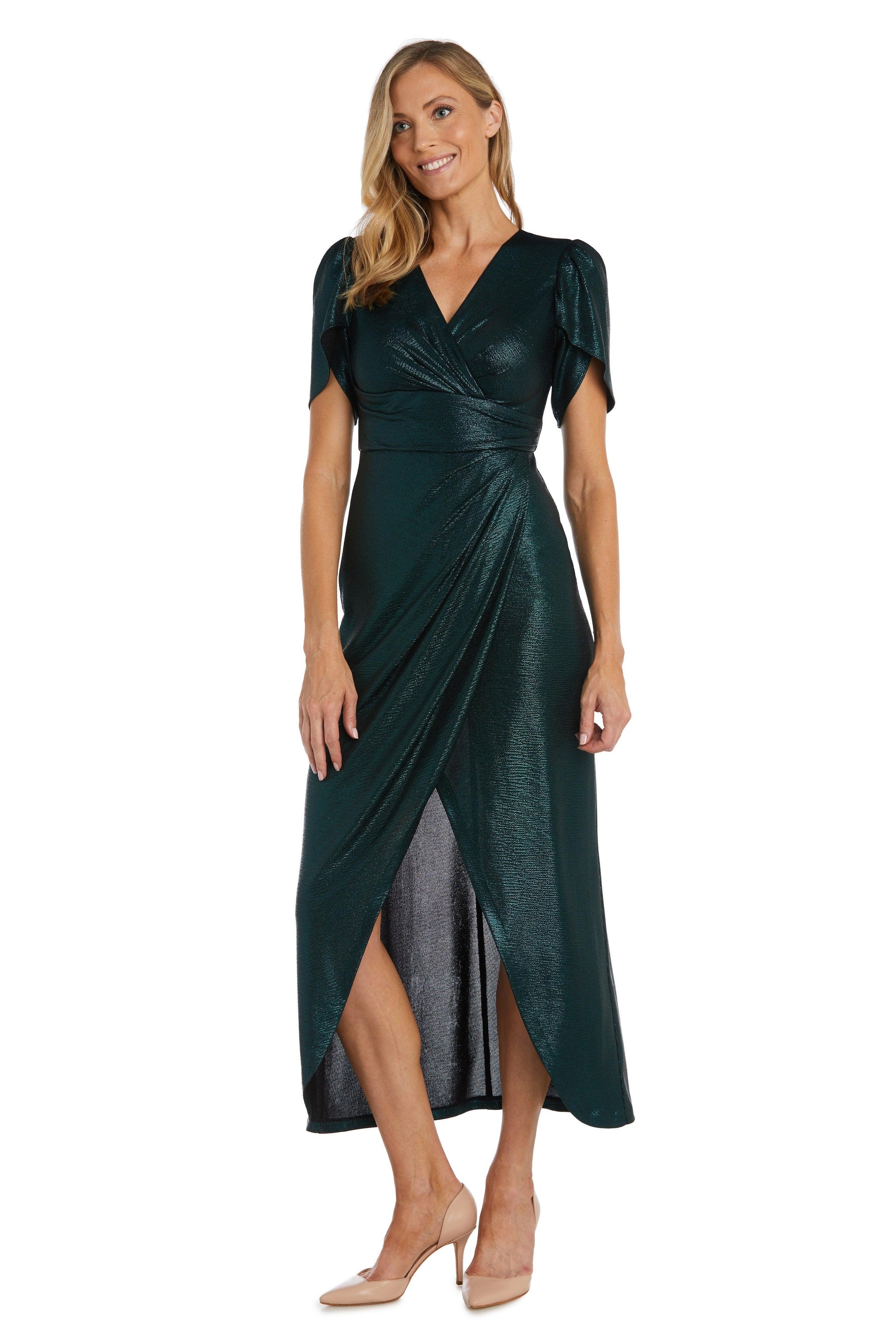 Rose/Gold Nightway Long Formal Petite Evening Dress 21977P for $82.99