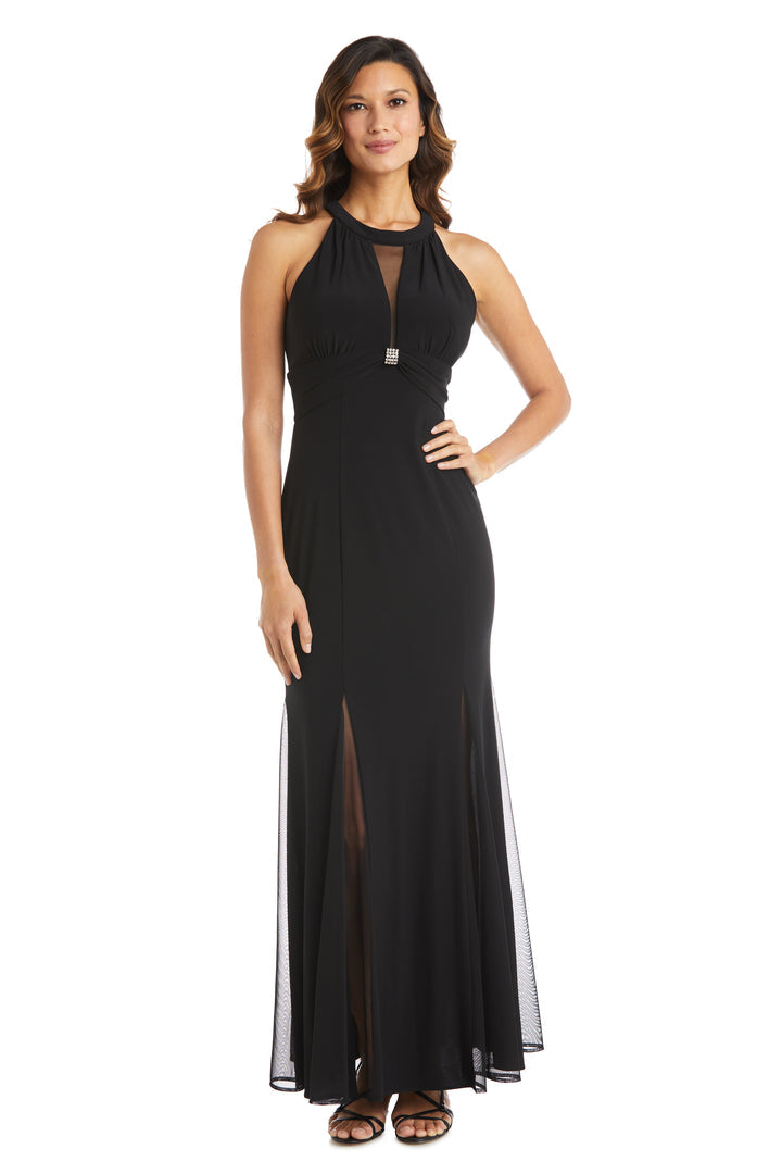 Black Nightway 22023 Long Halter Formal Evening Dress for $119.0 – The