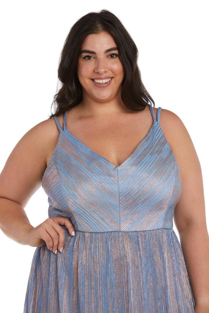 Nightway 22031W Long Shimmer Formal Plus Size Evening Dress