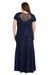 Plus Size Dresses Long Glitter Formal Plus Size Mother of the Bride Dress Navy