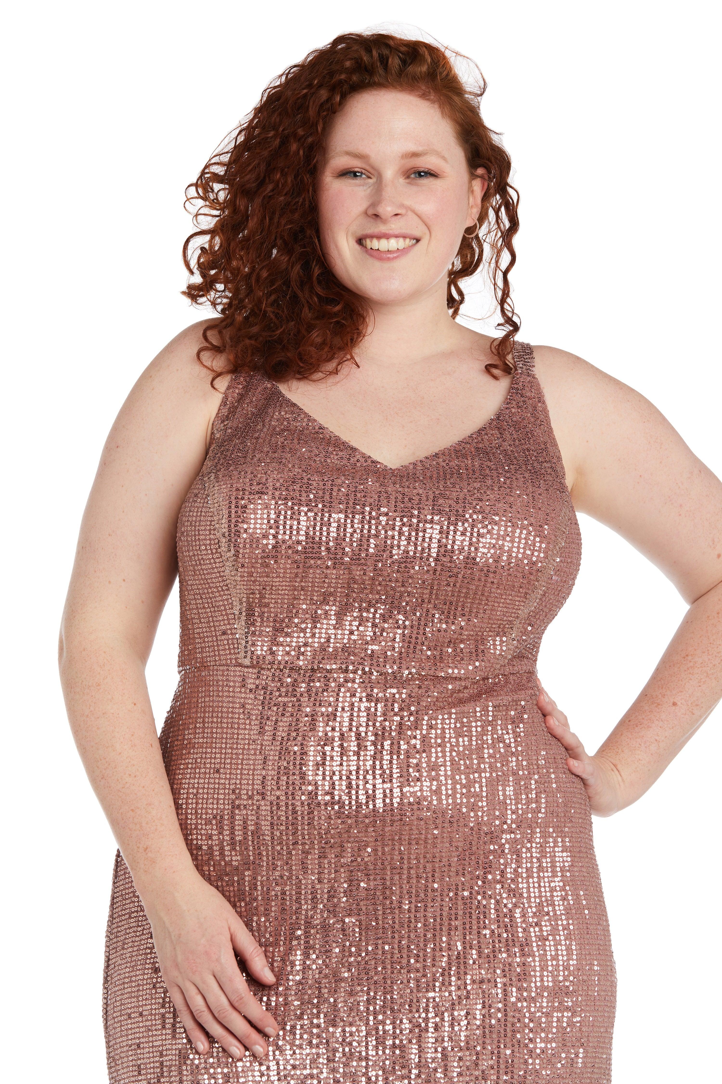 Nightway Long Formal Plus Size Prom Dress 22086W