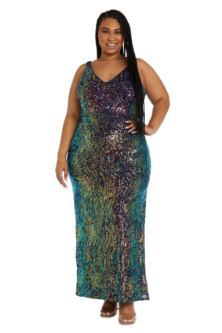 Nightway 22096W Long Evening Sequins Formal Dress – The Dress Outlet