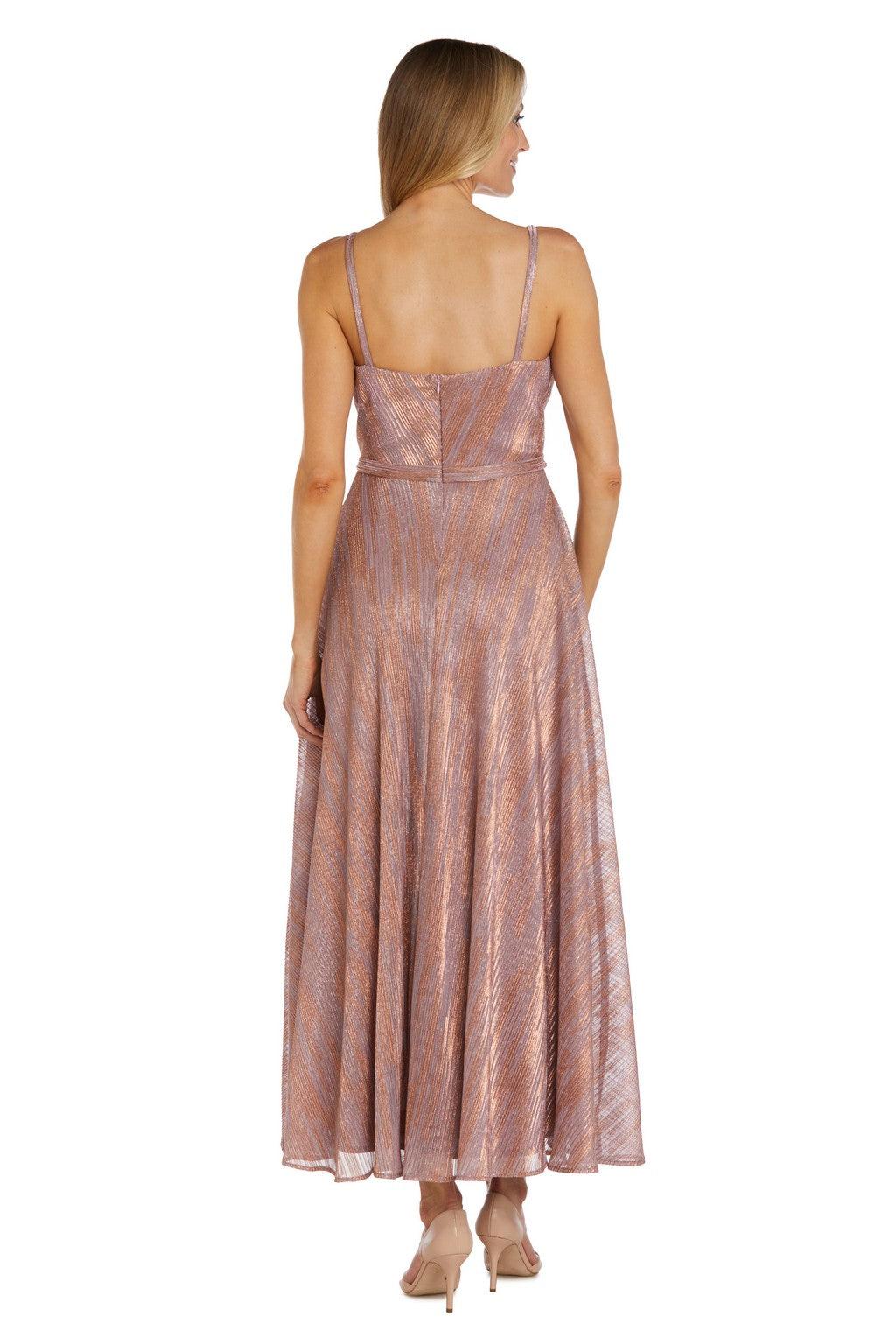 Mauve Nightway 22136 Long Formal Metallic Evening Gown for $115.99