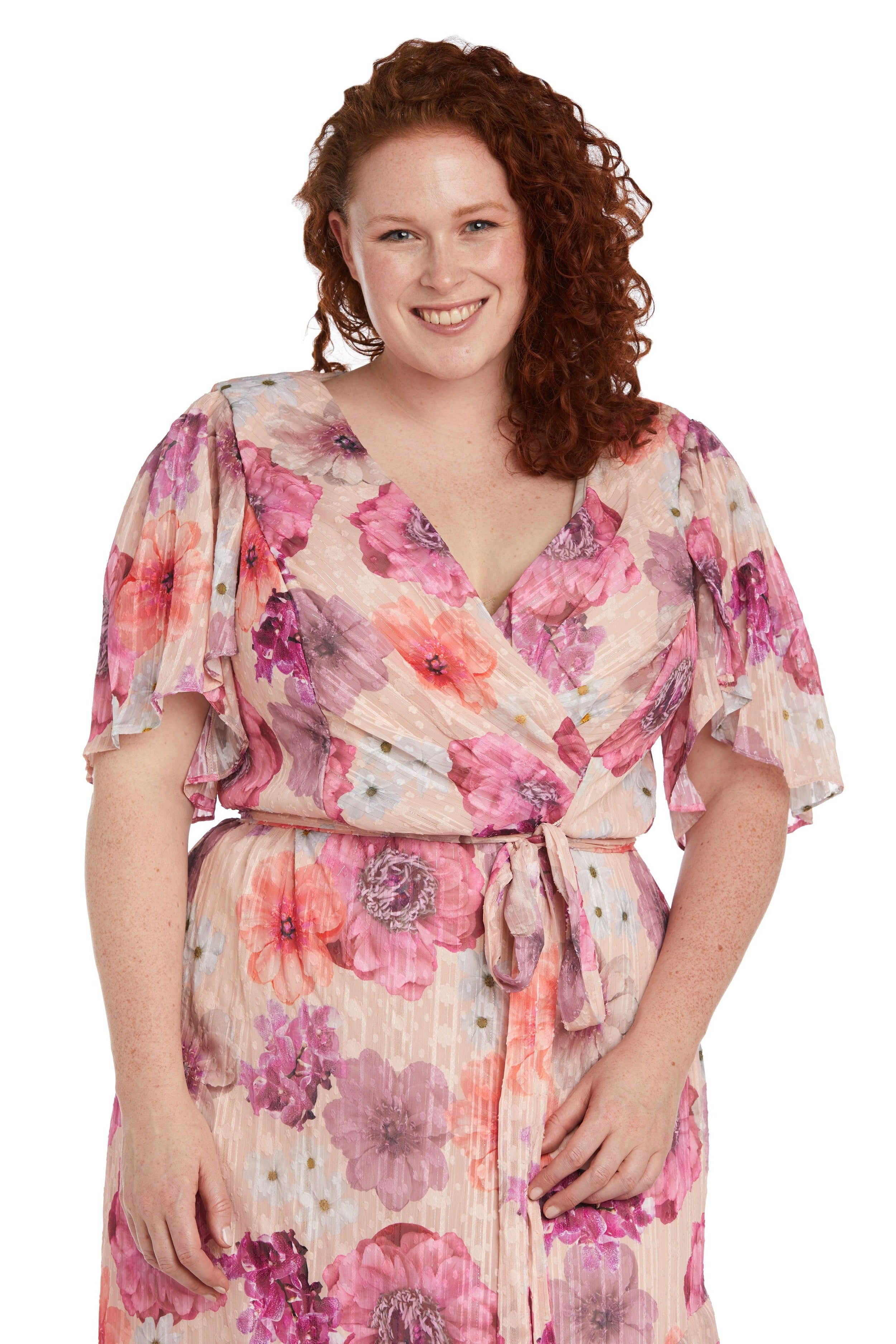 Nightway High Low Floral Plus Size Dress 22138W