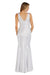 Formal Dresses Long Metallic Formal Fitted Evening Dress White