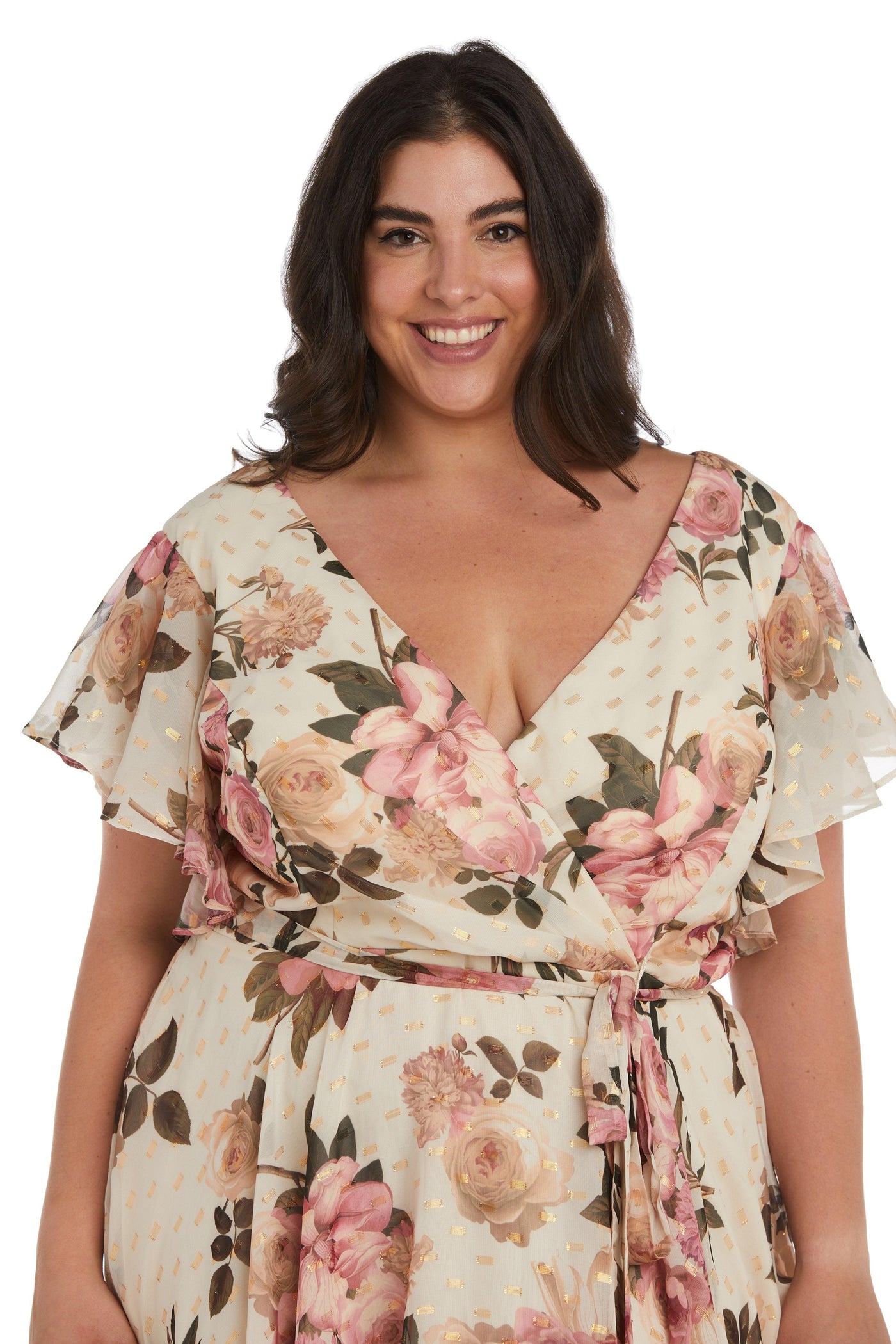 Nightway High Low Plus Size Floral Dress 22165W