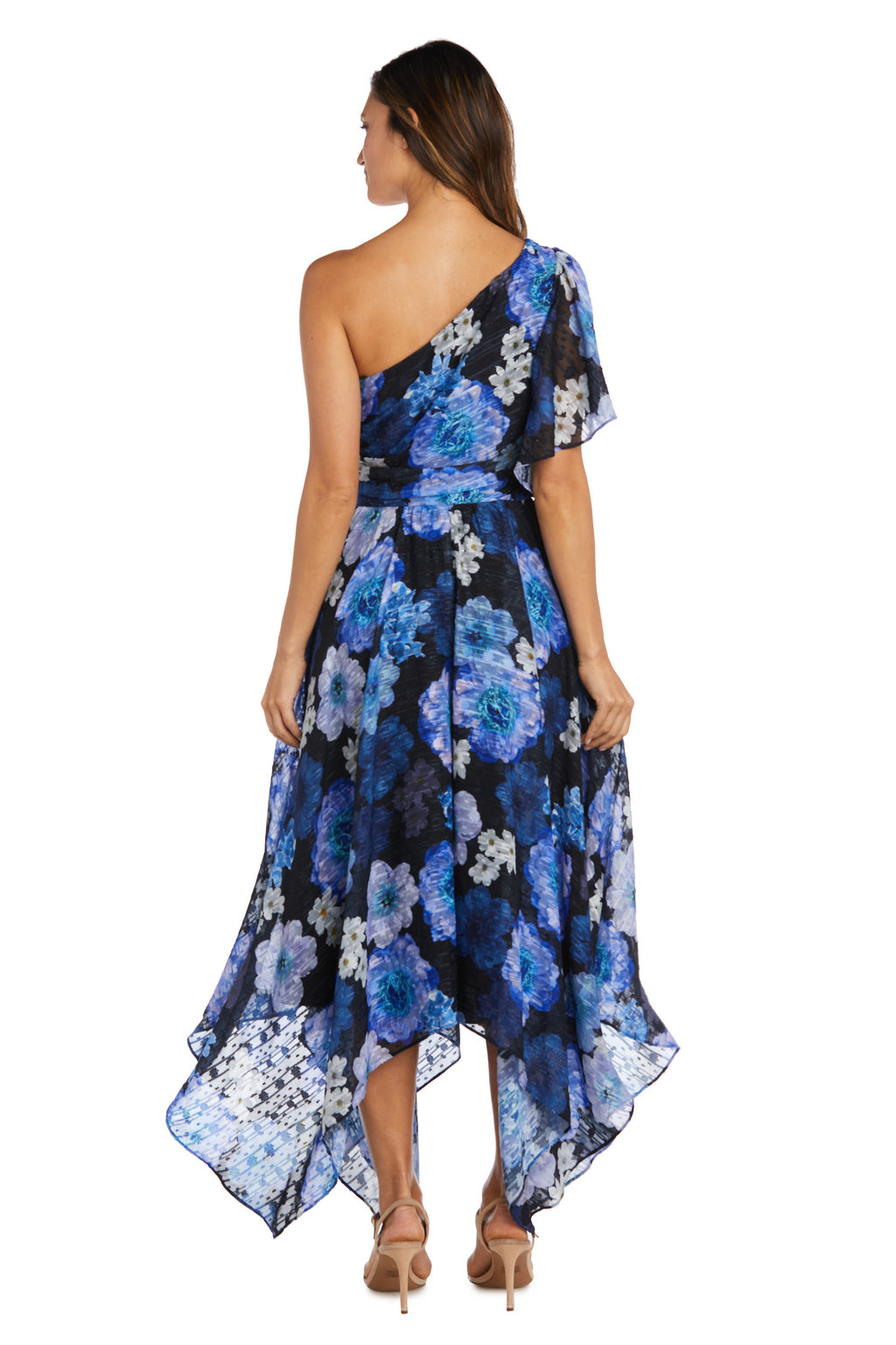 Black/Royal Nightway 22166 Floral Maxi Cocktail Dress for $96.0 – The