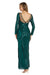 Formal Dresses Long Sleeve Patterned Sequin Formal Dress Emerald