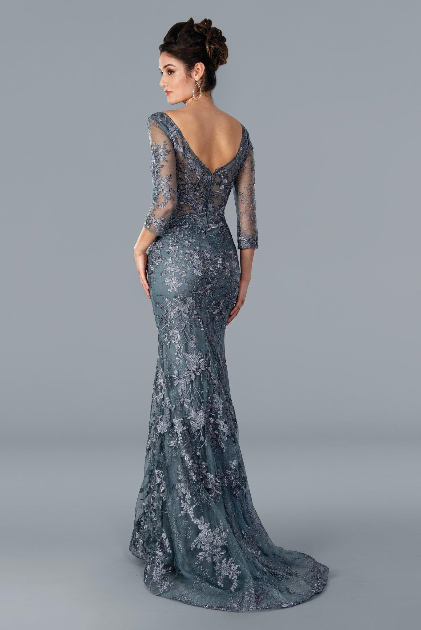 Charcoal Stella Couture 22361 Formal Mother of the Bride Long Dress