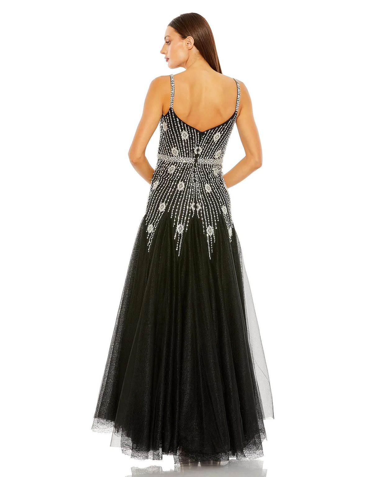 mac duggal slim strap scoop neck bustier brocade midi dress Long Slim Strap Embellished Bustier Dress Embellished Bustier & Slim S –  The Dress Outlet