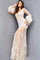 Prom Dresses Long Sleeve Fitted Formal Prom Dress Off White