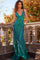 Prom Dresses Long Sleeveless Formal Fitted Prom Gown IridescentGreen