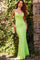 Prom Dresses Long Spaghetti Strap Fitted Prom Dress Lime