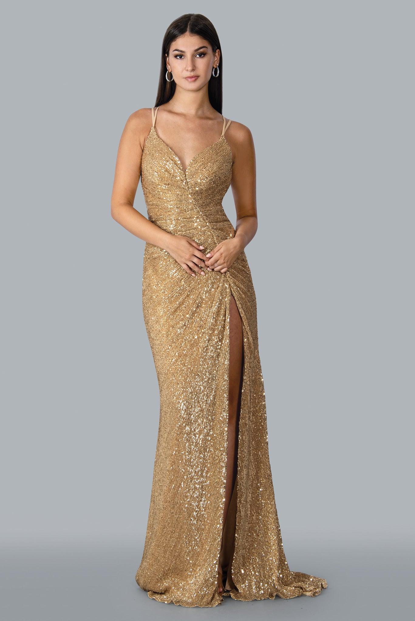 Stella Couture 23114 Long Sparkling Sexy Prom Dress