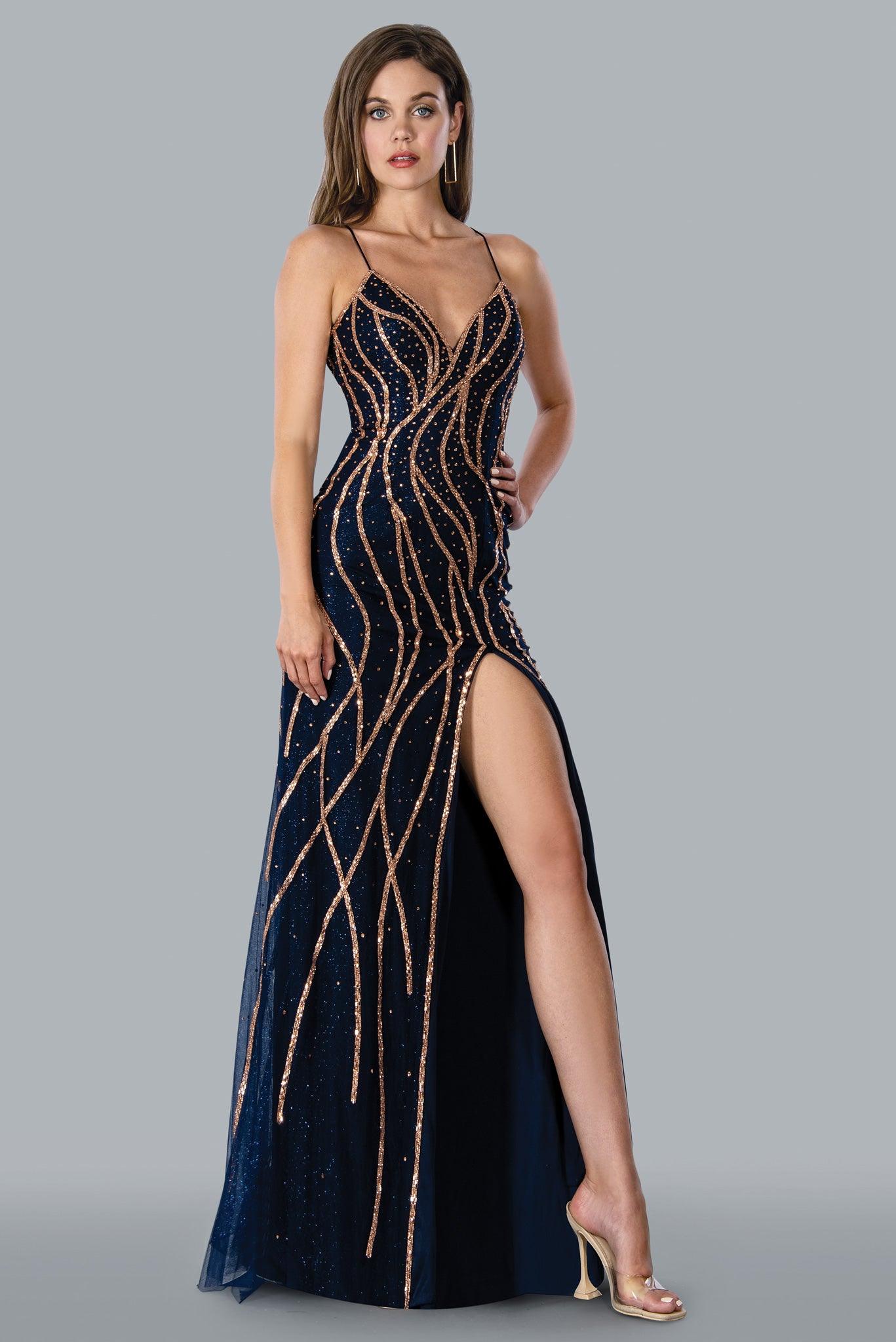 Stella Couture 23137 Long Sparkling Evening Gown