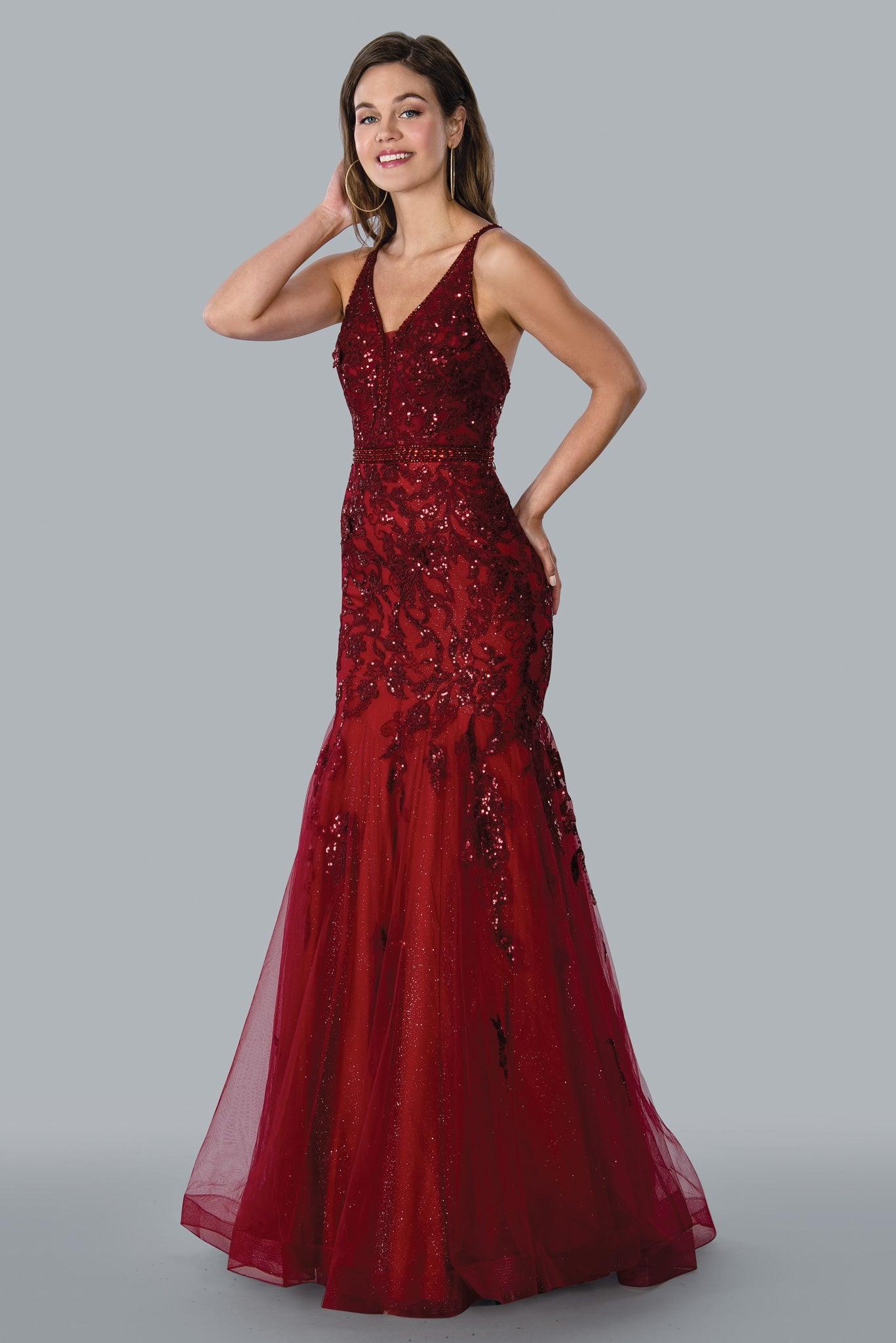 Stella Couture 23142 Spaghetti Strap Long Evening Gown