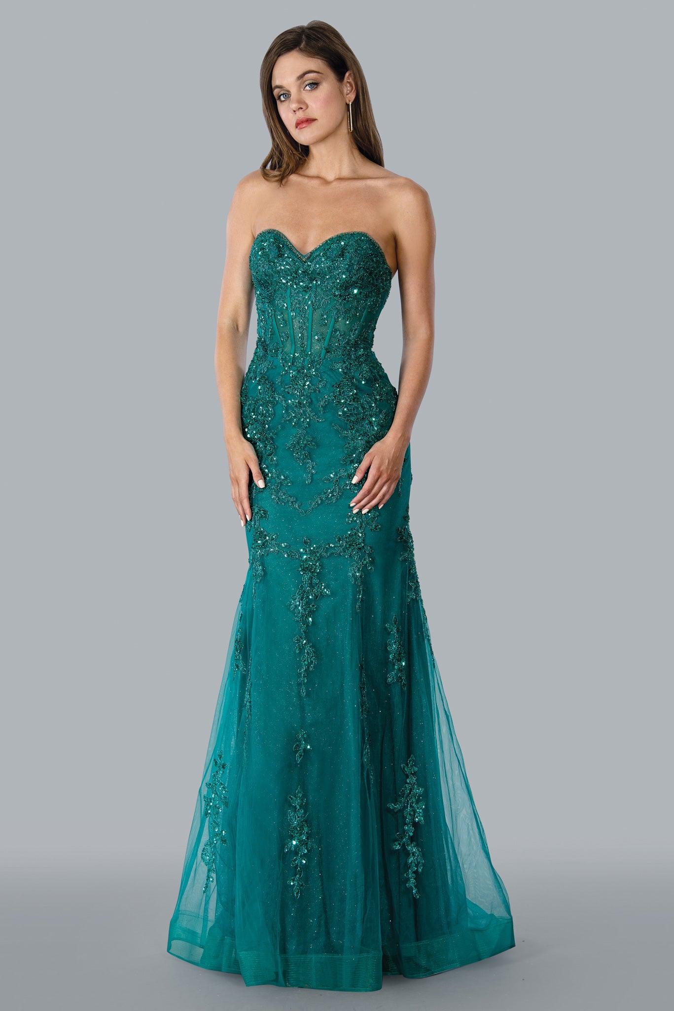 Stella Couture 23157 Strapless Long Evening Gown