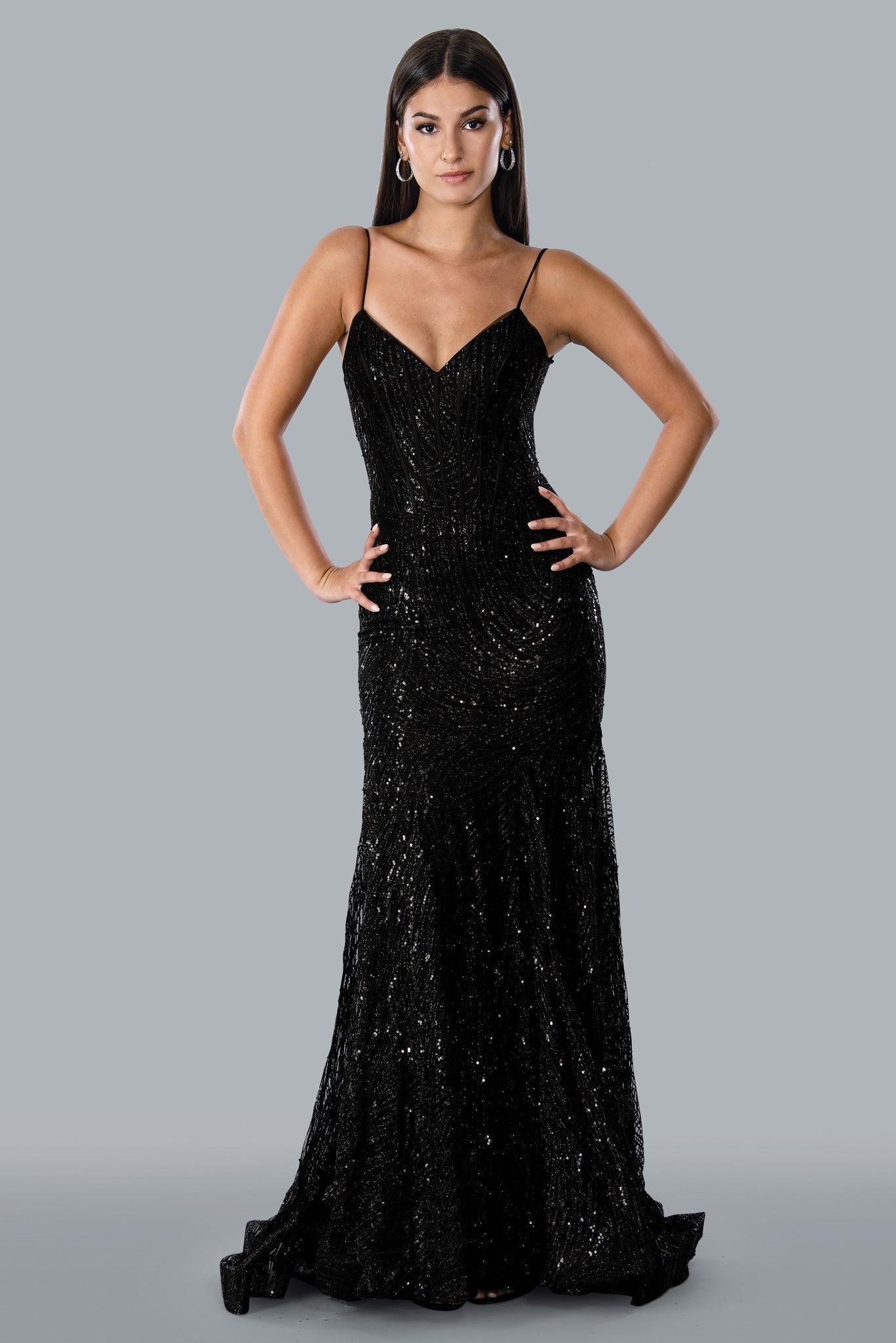 Stella Couture 23177 Long Sparkling Evening Gown