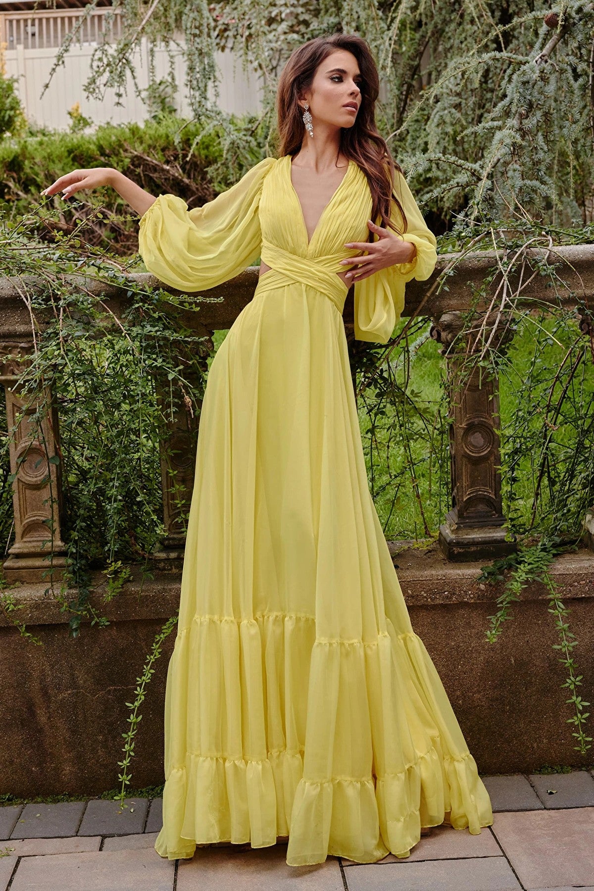 Jovani 23325 Long Sleeve Maxi Formal Dress Jovani 23325 Long Sleeve Maxi Formal Dress
