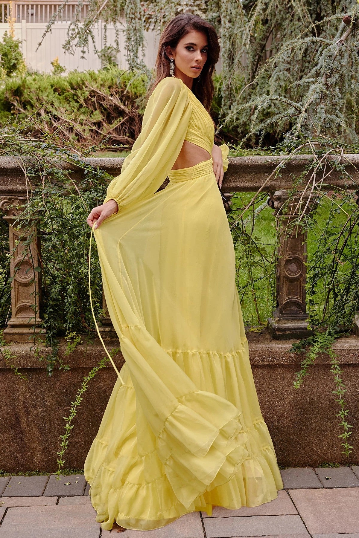 Jovani 23325 Long Sleeve Maxi Formal Dress