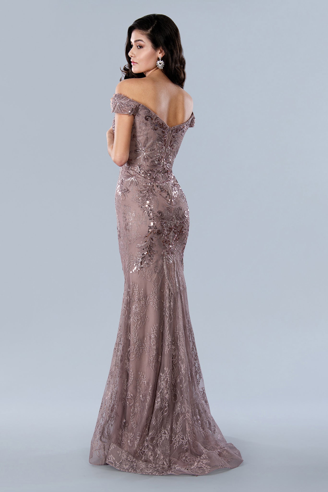 Rose Stella Couture 23357 Long Formal Sequin Mother of the Bride Dress