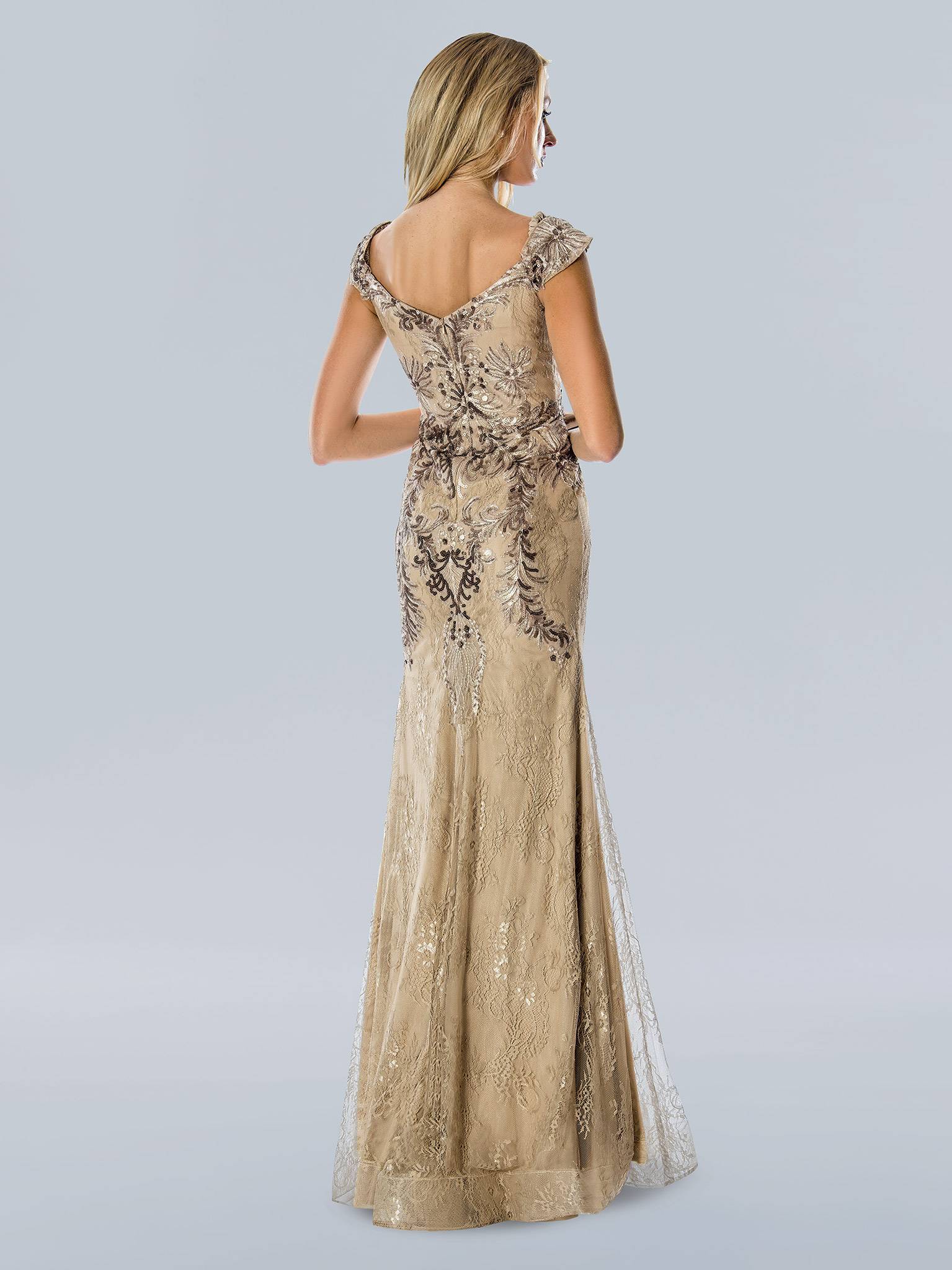 Stella Couture 23357 Long Formal Sequin Mother of the Bride Dress
