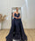 Formal Dresses Strapless Overlay Skirt Embellished Formal Dress Navy
