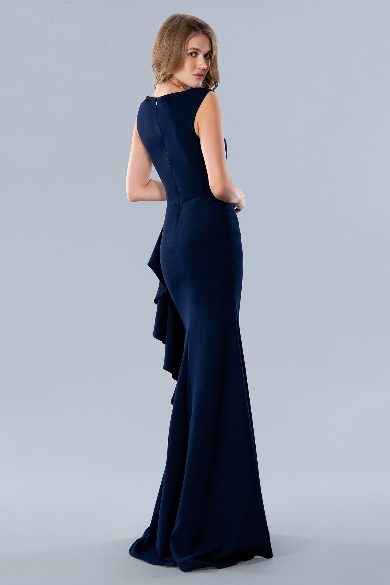 Formal Dresses Long Formal Ruffle Prom Dress Navy