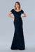 Mother of the Bride Dresses Long Mother of the Bride Beaded Formal Dress Navy