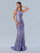 Prom Dresses Sequin Prom Long Floral Formal Dress Lilac
