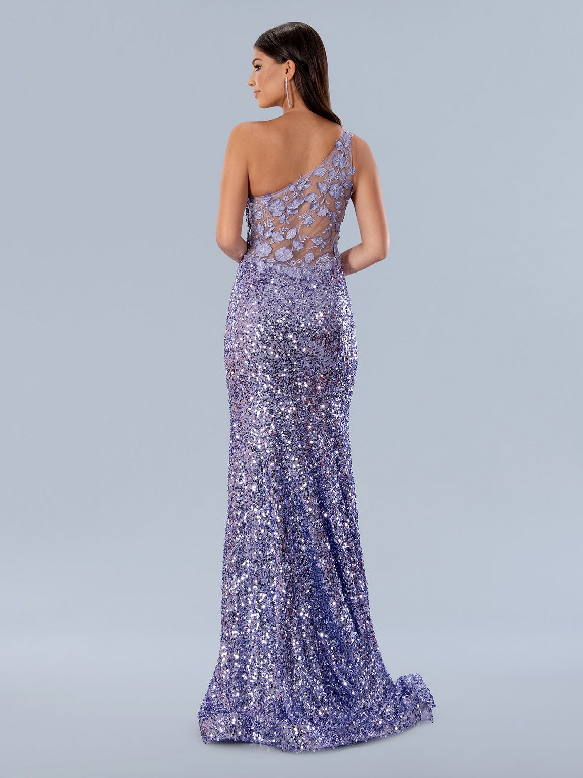 Lilac Stella Couture 24155 Sequin Prom Long Floral Formal Dress - Prom ...