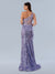 Prom Dresses Sequin Prom Long Floral Formal Dress Lilac