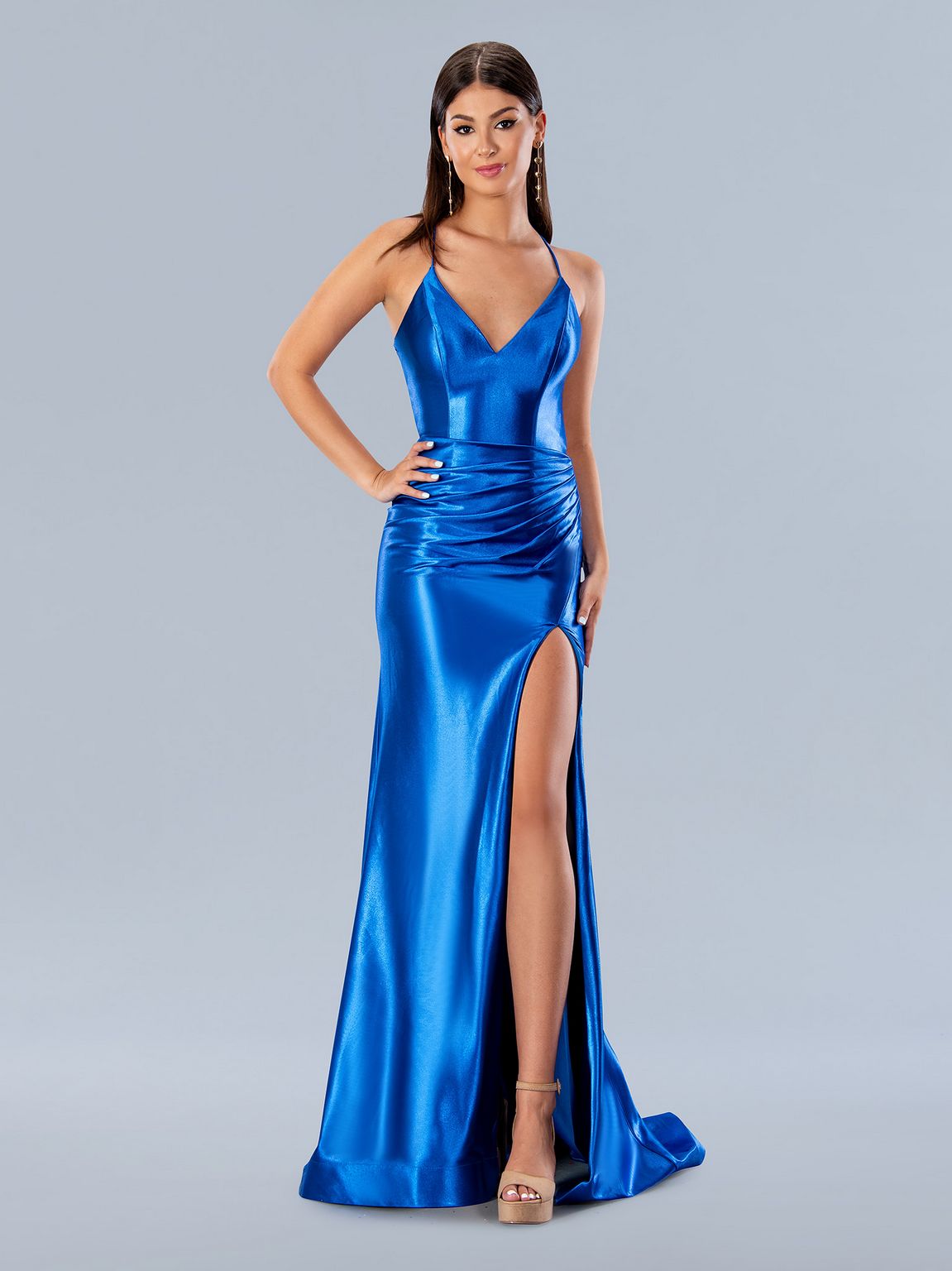 Prom Dresses Fitted Prom Long Formal Dress Royal