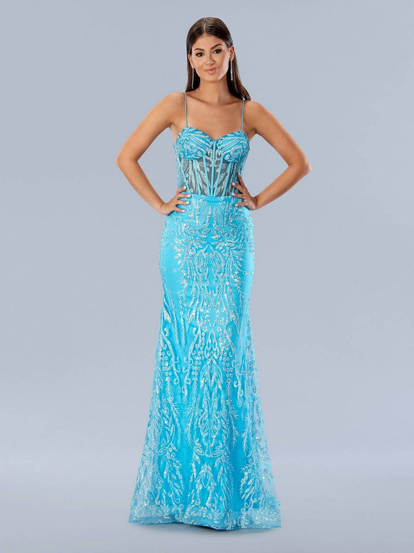 Stella Couture 24170 Long Beaded Formal Prom Dress