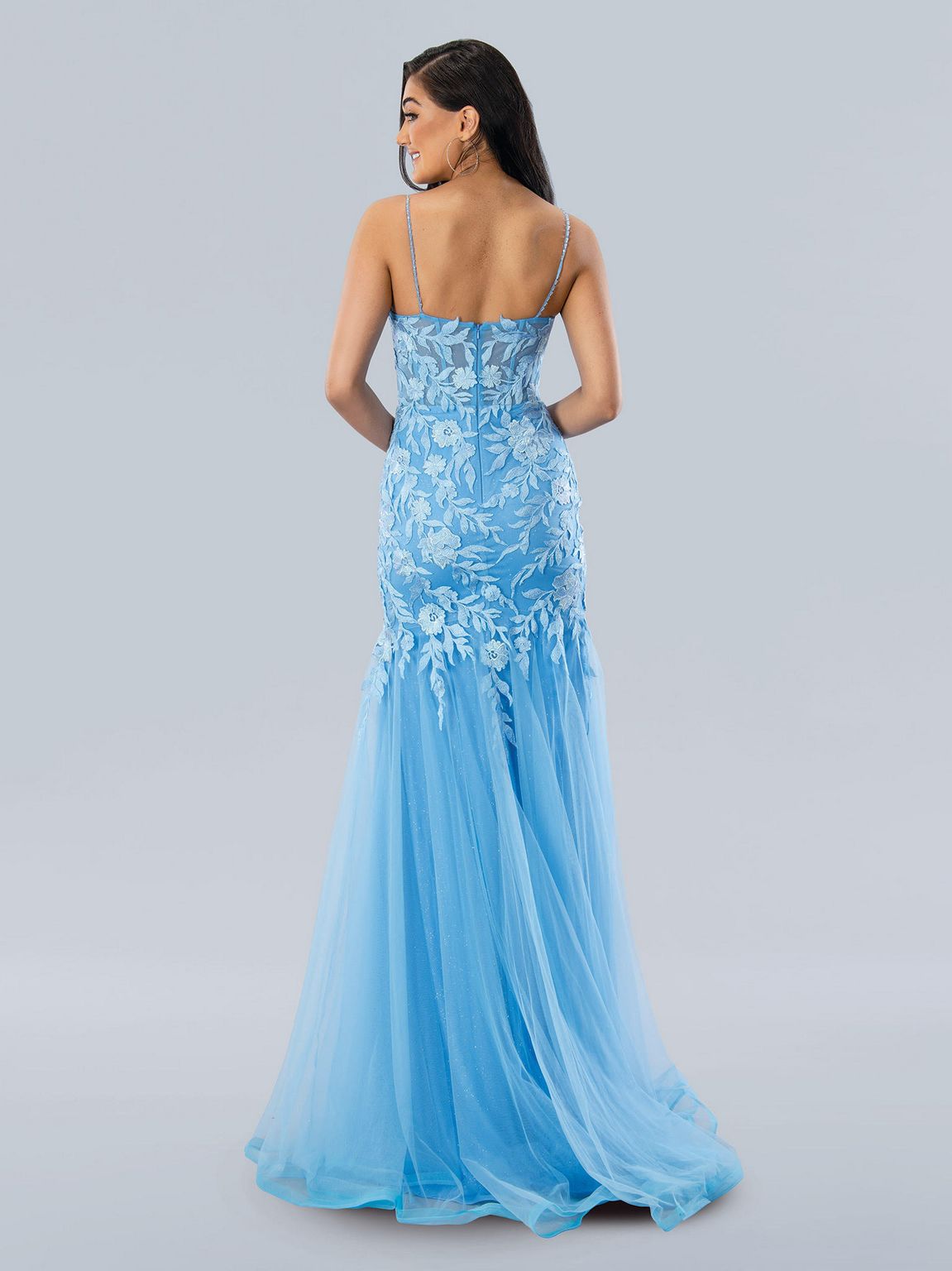 Stella Couture 24175 Long Formal Prom Glitter Dress