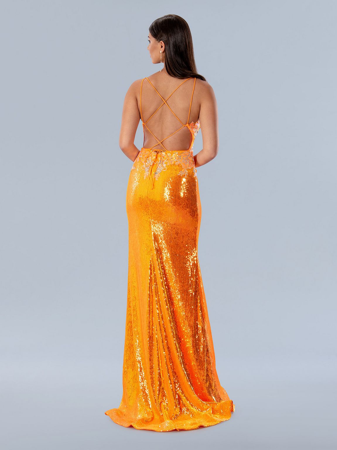 Stella Couture 24176 Long Formal Applique Prom Sequin Dress