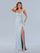 Prom Dresses Formal Long Prom Floral Sequin Dress Blue