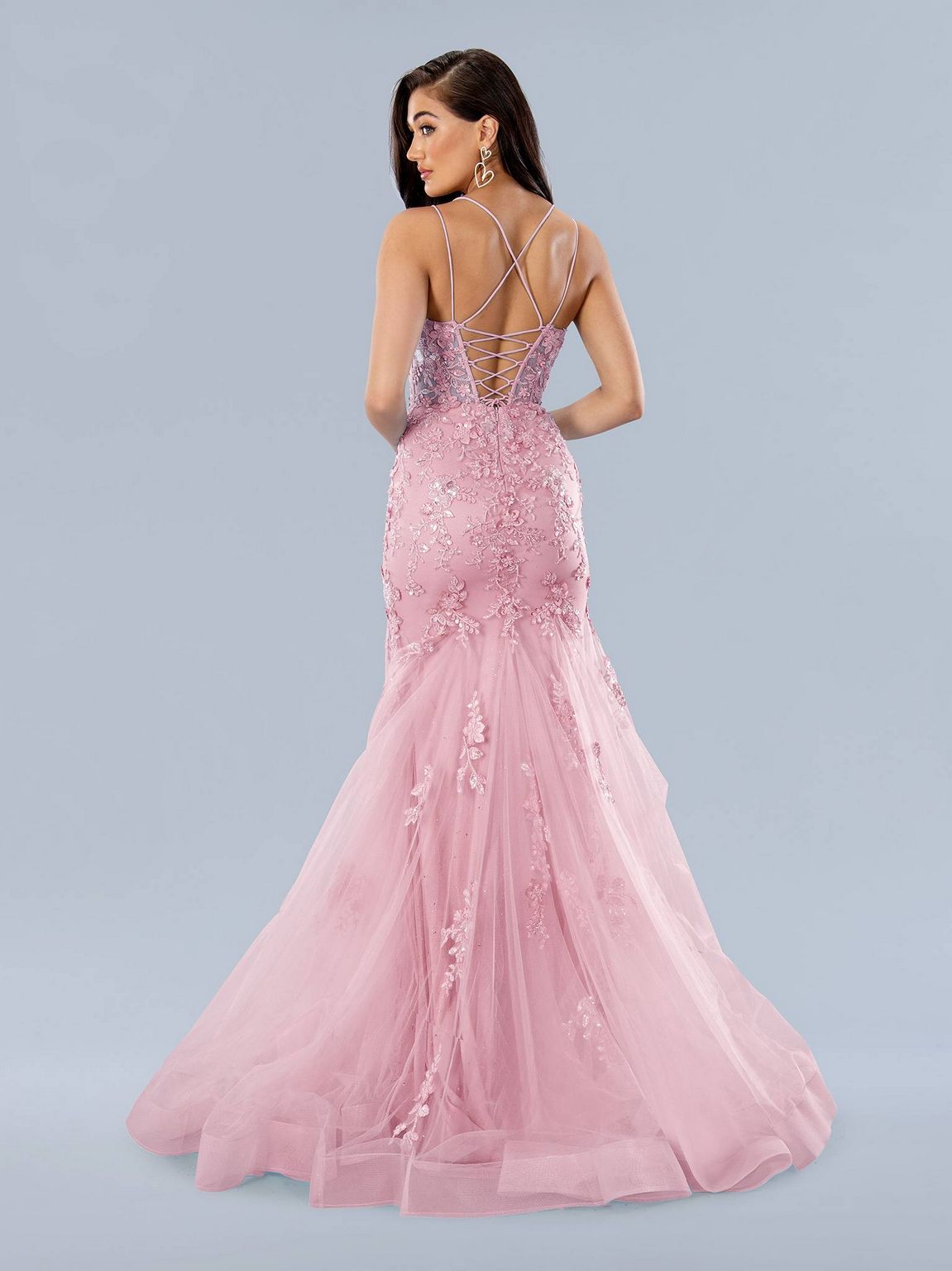 Stella Couture 24197 Long Formal Applique Prom Dress