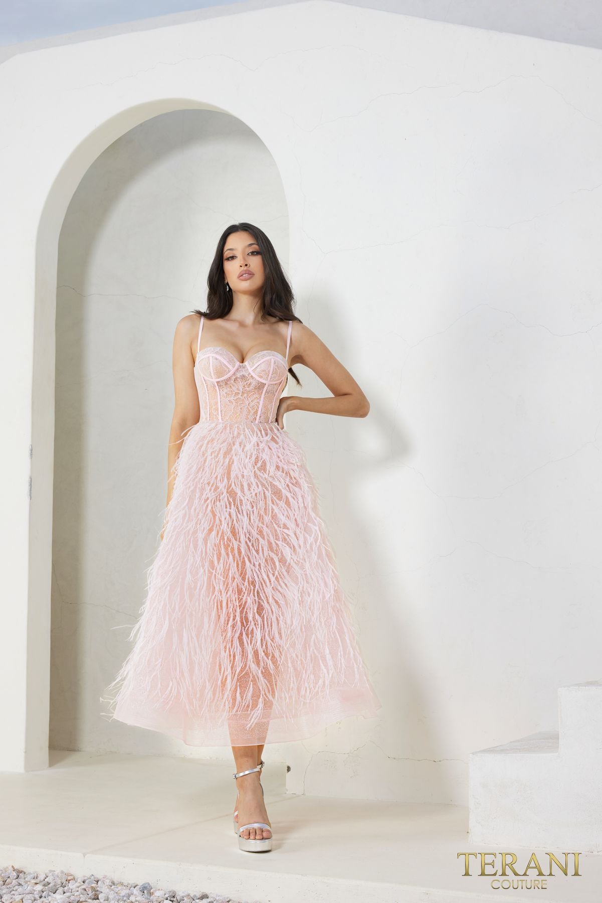Terani Couture 241P2022 A Line Prom Dress