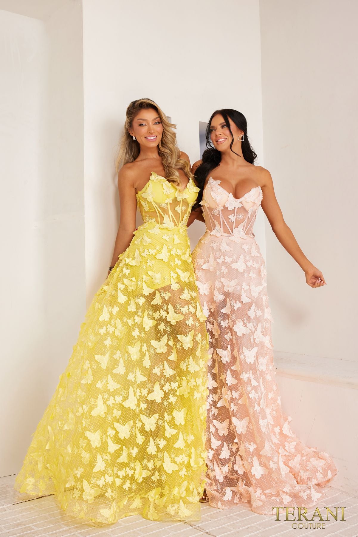 Terani Couture 241P2086 A Line Embellished Long Prom Dress