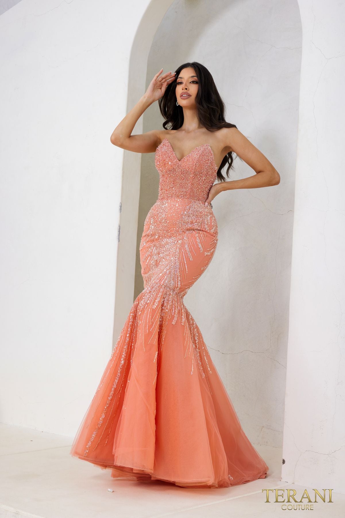 Terani Couture 241P2171 Long Mermaid Prom Dress