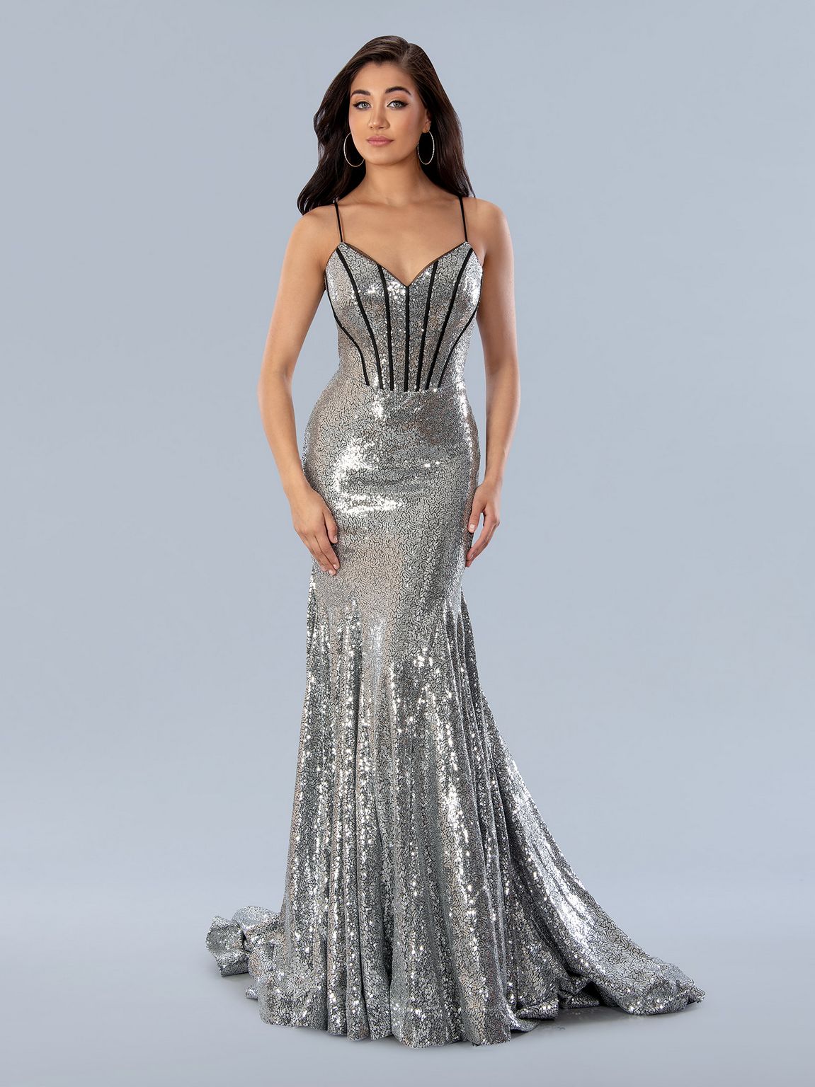 Prom Dresses Long Formal Sequin Prom Dress Silver
