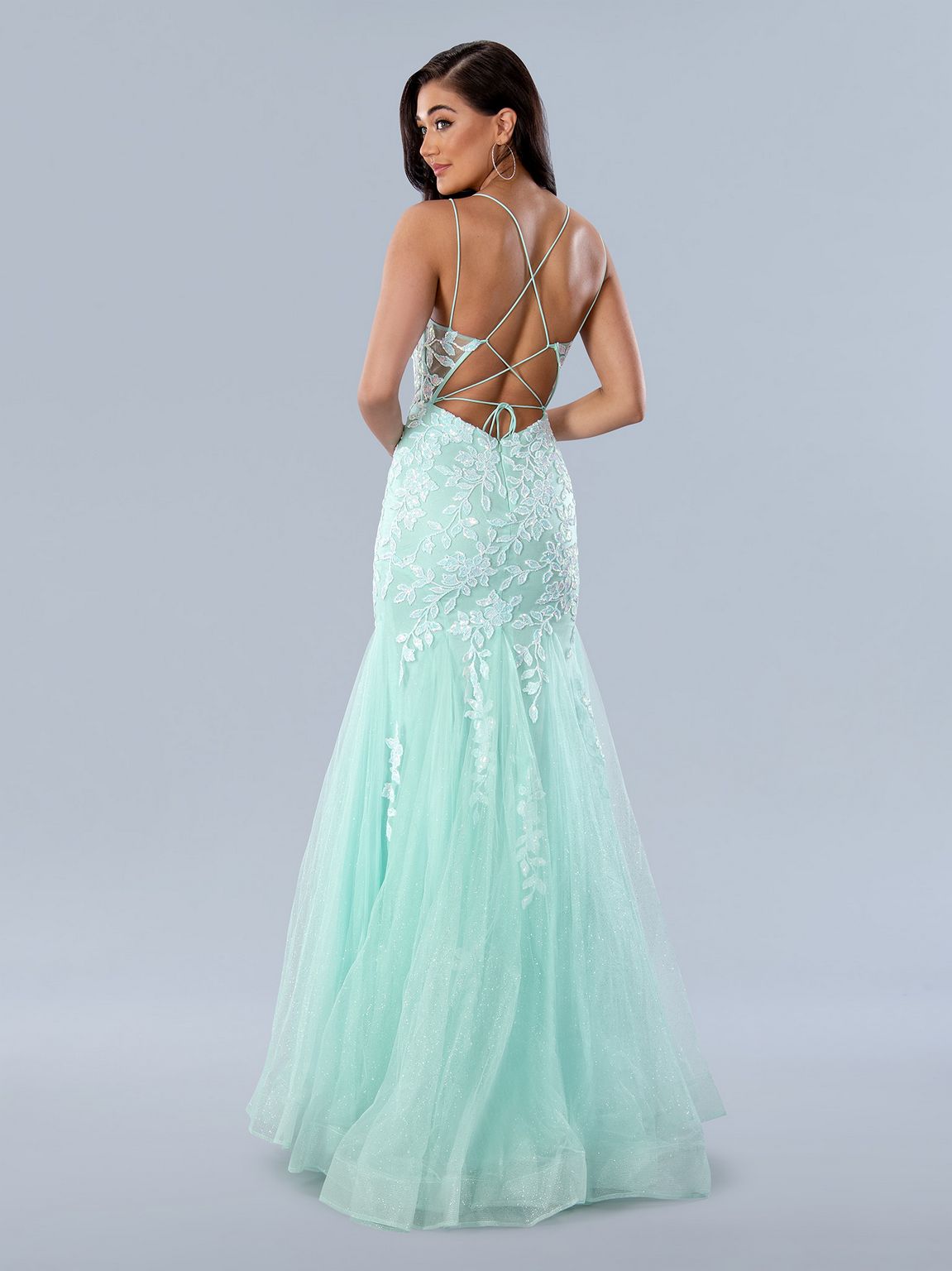 Prom Dresses Long Formal Prom Glitter Dress Aqua