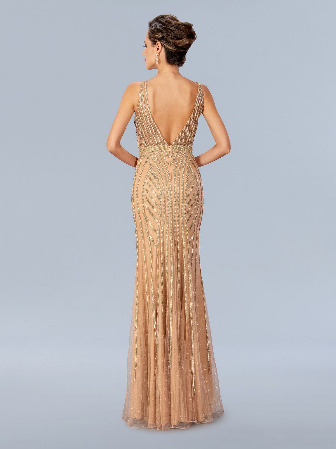 Stella Couture 24309 Formal Long Prom Glitter Dress