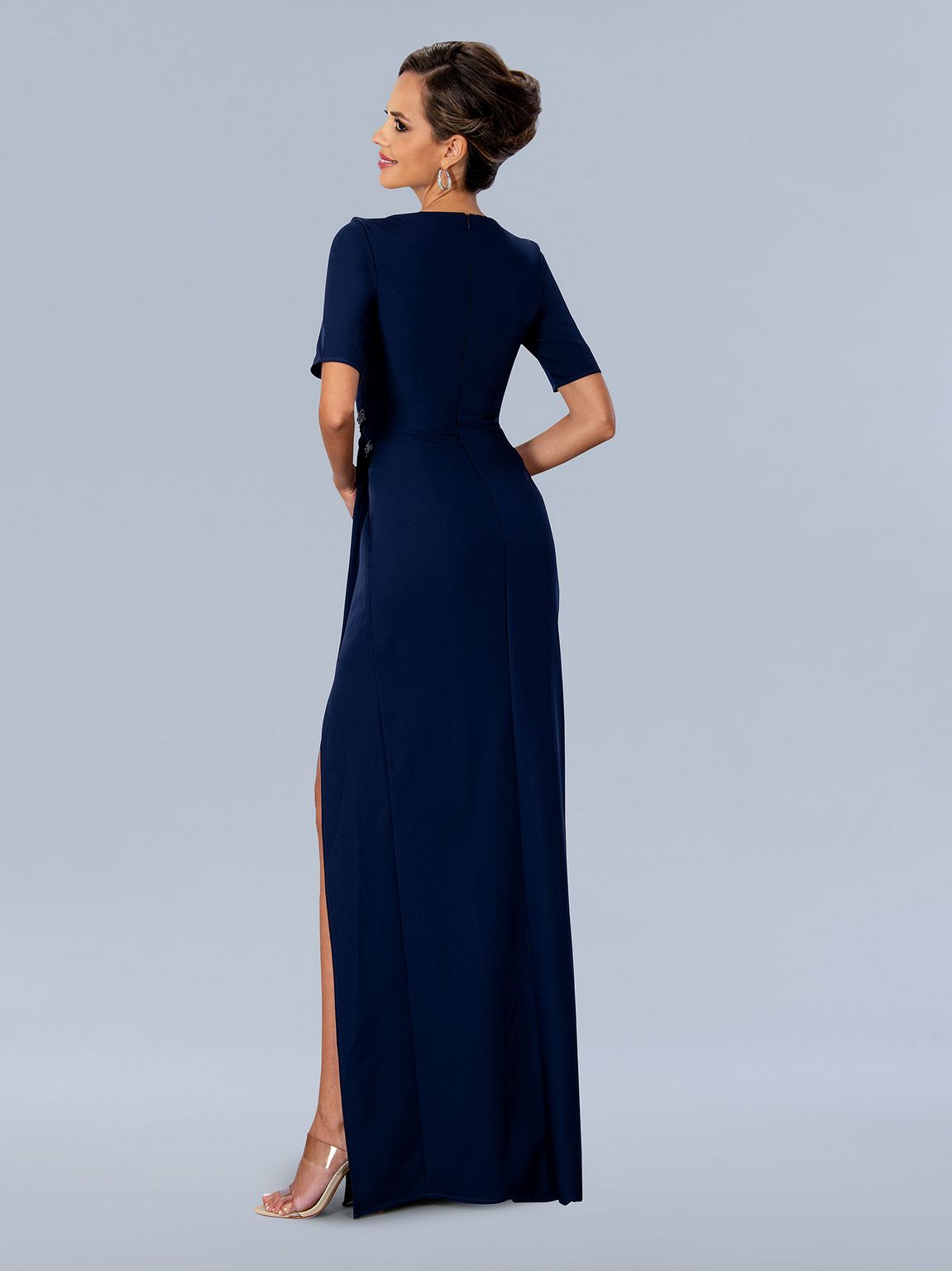 Stella Couture 24317 Mother of The Bride Long Formal Dress Navy / 6